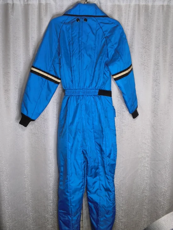 Vintage Snowmobile Suit JC Penny Blue Nylon Men’s Size Small Retro Winter Gear - Picture 2 of 12